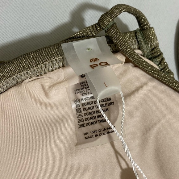 PILYQ Women's Haven Luna Wave Top & Haven Tie Full Bottom Bikini Set Size L - Picture 5 of 12